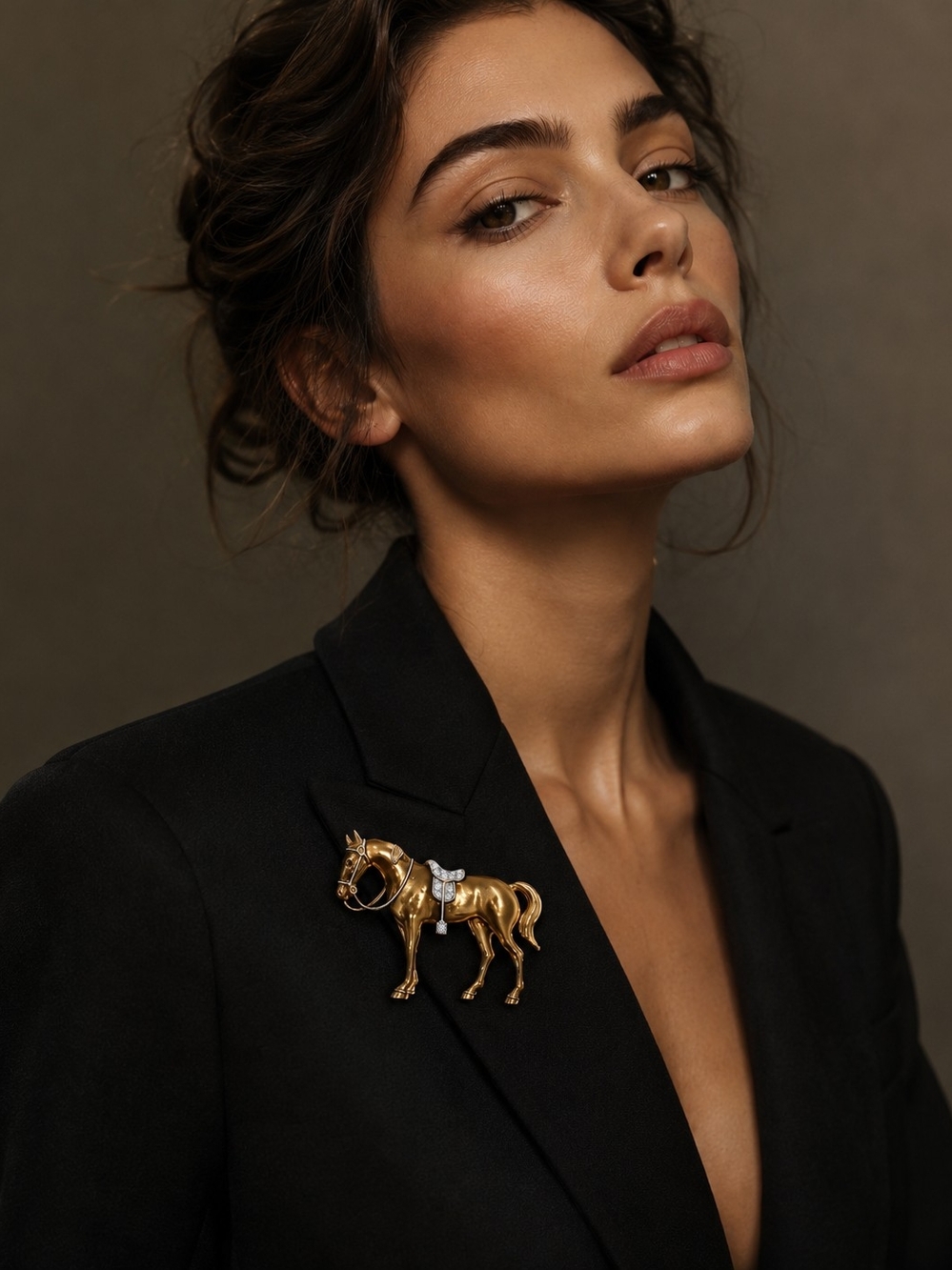 🐎 Vintage D'Orlan  Gold-Tone Horse Brooch ✨